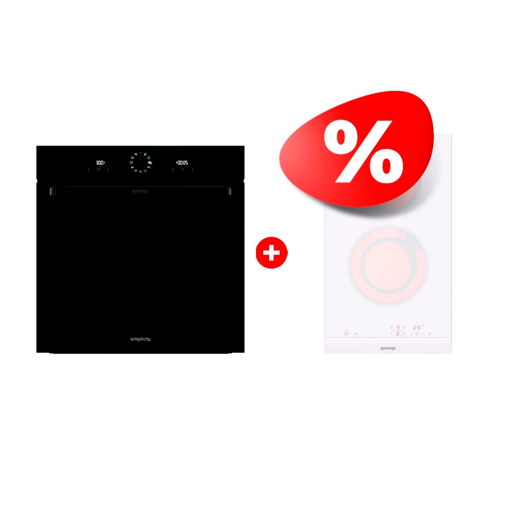 Комплект Электрическая варочная поверхность Gorenje ECT322WCS + Встраиваемый духовой шкаф Gorenje BOS6737SYB 
