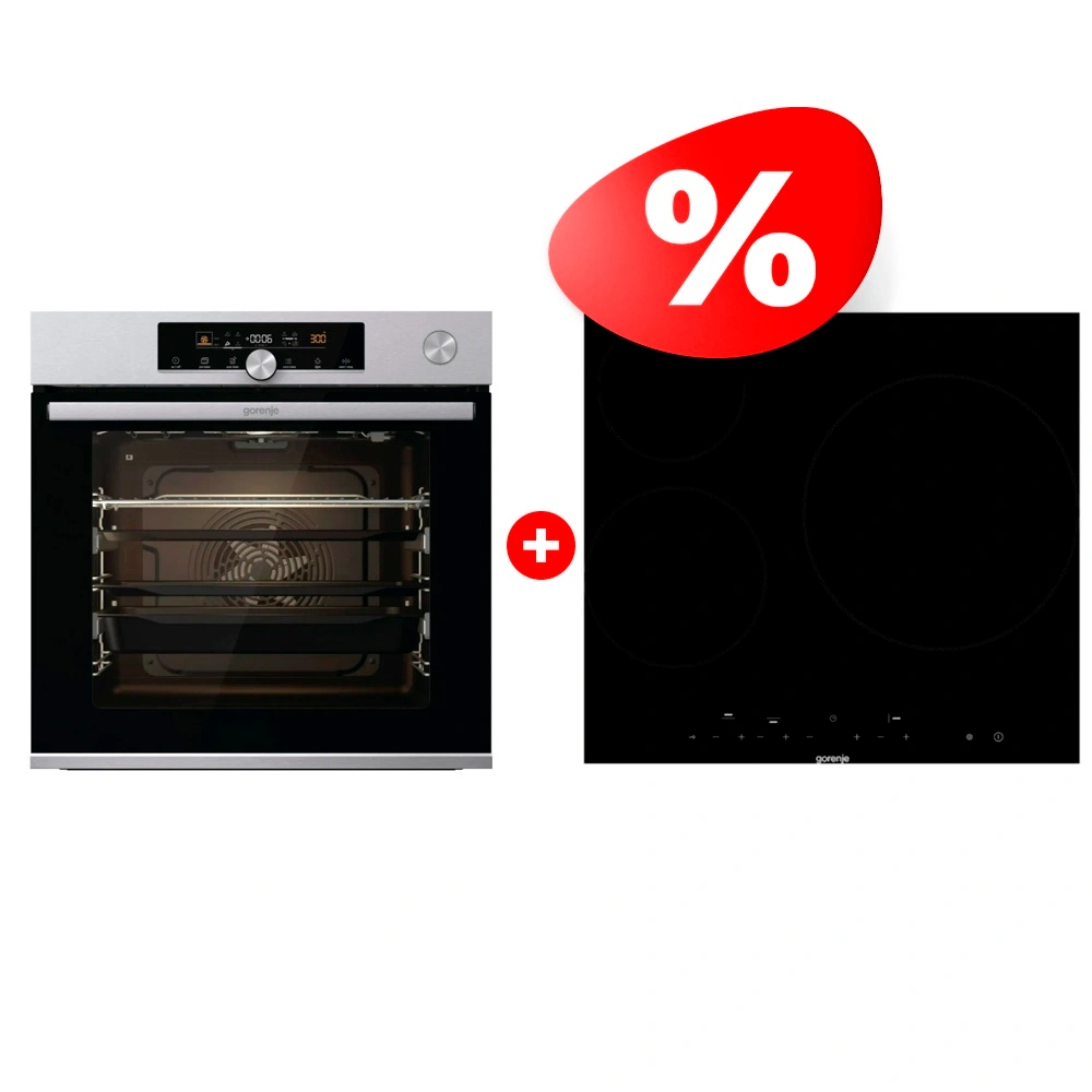 Комплект Электрическая варочная поверхность Gorenje ECT63ASC + Встраиваемый духовой шкаф Gorenje BSA6747A04X 