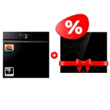 Комплект Стеклокерамическая варочная панель Gorenje ECT641BCSC + Встраиваемый духовой шкаф Gorenje GO66E PIZZA350C 