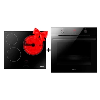 Комплект Электрическая варочная поверхность Hansa BHC66206 + Встраиваемый духовой шкаф Hansa BOEBS696677 