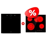 Жиынтық Gorenje электр пісіру беті ECT643BSC + Встраиваемый духовой шкаф Gorenje BOS6737SYB 
