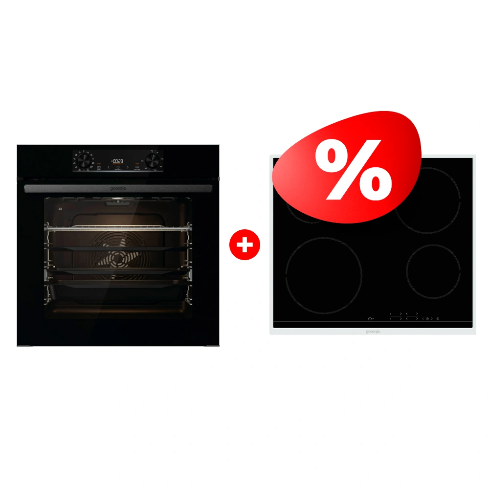 Жиынтық Gorenje электр пісіру беті ECT641BX + Встраиваемый духовой шкаф Gorenje BPS6737E14BG 