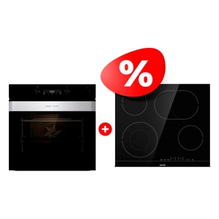 Комплект Стеклокерамическая варочная панель Gorenje CT43SC + Встраиваемый духовой шкаф Gorenje BSA6737ORAB 