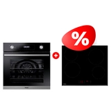 Комплект Стеклокерамическая варочная поверхность Haier HHY-C64RVB + Встраиваемый духовой шкаф Haier HOD-P08TGBX 