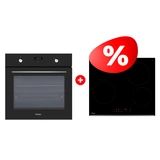 Комплект Стеклокерамическая варочная поверхность Haier HHY-C64RVB + Встраиваемый духовой шкаф Haier HOX-P06HGB 