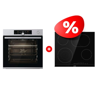Комплект Стеклокерамическая варочная панель Gorenje CT43SC + Встраиваемый духовой шкаф Gorenje BSA6747A04X 