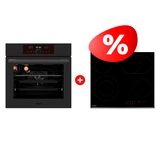 Жиынтық Haier шыны керамикалық плитасы HHY-C64ROVB + Haier кіріктірілетін тұмша шкафы HOX-FP5AGG 