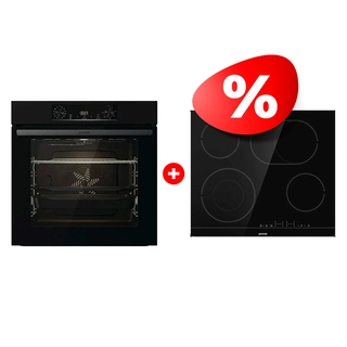 Комплект Стеклокерамическая варочная панель Gorenje CT43SC + Встраиваемый духовой шкаф Gorenjie BO6737E06B 