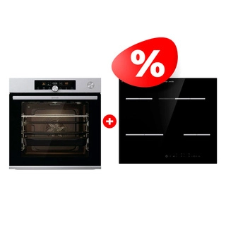 Жиынтық Gorenje электр пісіру беті ECT648ORAB + Gorenje кіріктірілетін электр пеші BSA6747A04X 