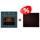 Комплект Стеклокерамическая варочная поверхность Haier HHY-C64NVTB + Встраиваемый духовой шкаф Haier HOX-C09ATQBB 