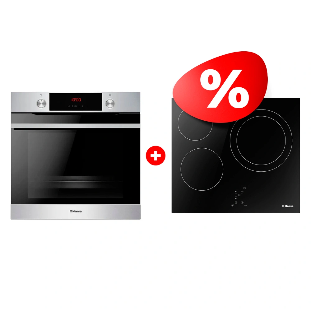 Жиынтық Hansa электр пісіру беті BHC66206 + HANSA кіріктірілетін электр пеші BOEI684605 