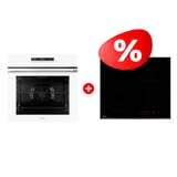 Комплект Стеклокерамическая варочная поверхность Haier HHY-C64ROVB + Встраиваемый духовой шкаф Haier HOQ-P16AN5GW 