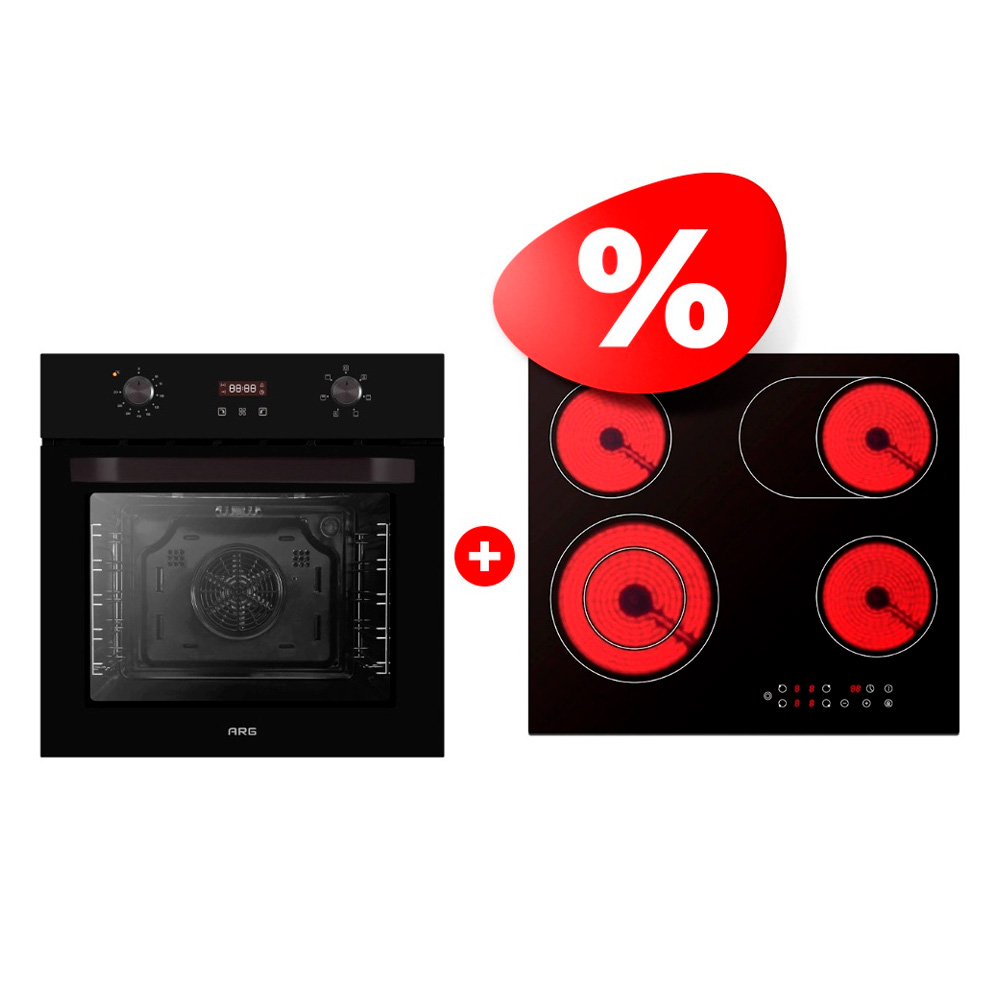 Комплект Стеклокерамическая варочная поверхность ARG YL-CF6601HD + Встраиваемый духовой шкаф ARG AD7006B00 