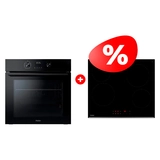 Комплект Стеклокерамическая варочная поверхность Haier HHY-C64RVB + Встраиваемый духовой шкаф Haier HOQ-K4AAN3GB 