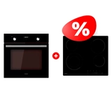 Жиынтық Стеклокерамическая варочная поверхность CANDY CHXC64DB + Встраиваемый духовой шкаф Candy COSMO mini COXP06NSB 