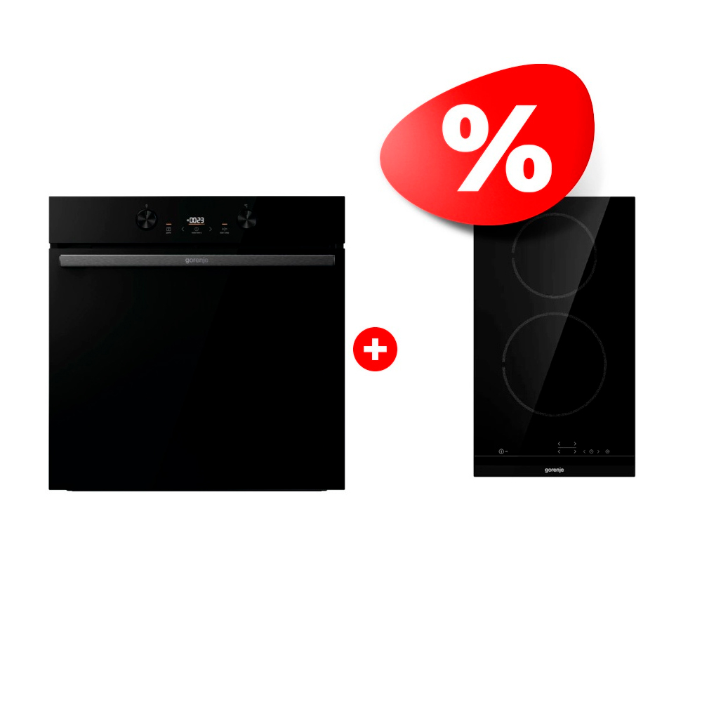 Комплект Электрическая варочная панель Gorenje ECT321BCSC + Духовой шкаф Gorenje BOS6737E20FBG 