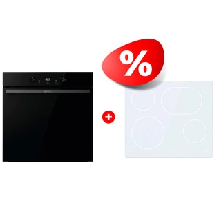 Комплект Электрическая варочная поверхность Gorenje + Духовой шкаф Gorenje ECT643SYW + BOS6737E20FBG