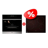 Комплект Стеклокерамическая варочная поверхность Haier HHY-C64NVTB + Встраиваемый духовой шкаф Haier HOX-FP3ABX 