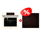 Жиынтық Стеклокерамическая варочная поверхность Haier HHY-C64NVTB + Встраиваемый духовой шкаф Haier HOX-FP5RACG 