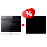 Жиынтық Haier шыны керамикалық плитасы HHY-C64RVB + Встраиваемый духовой шкаф Haier HOX-P11CGBG 