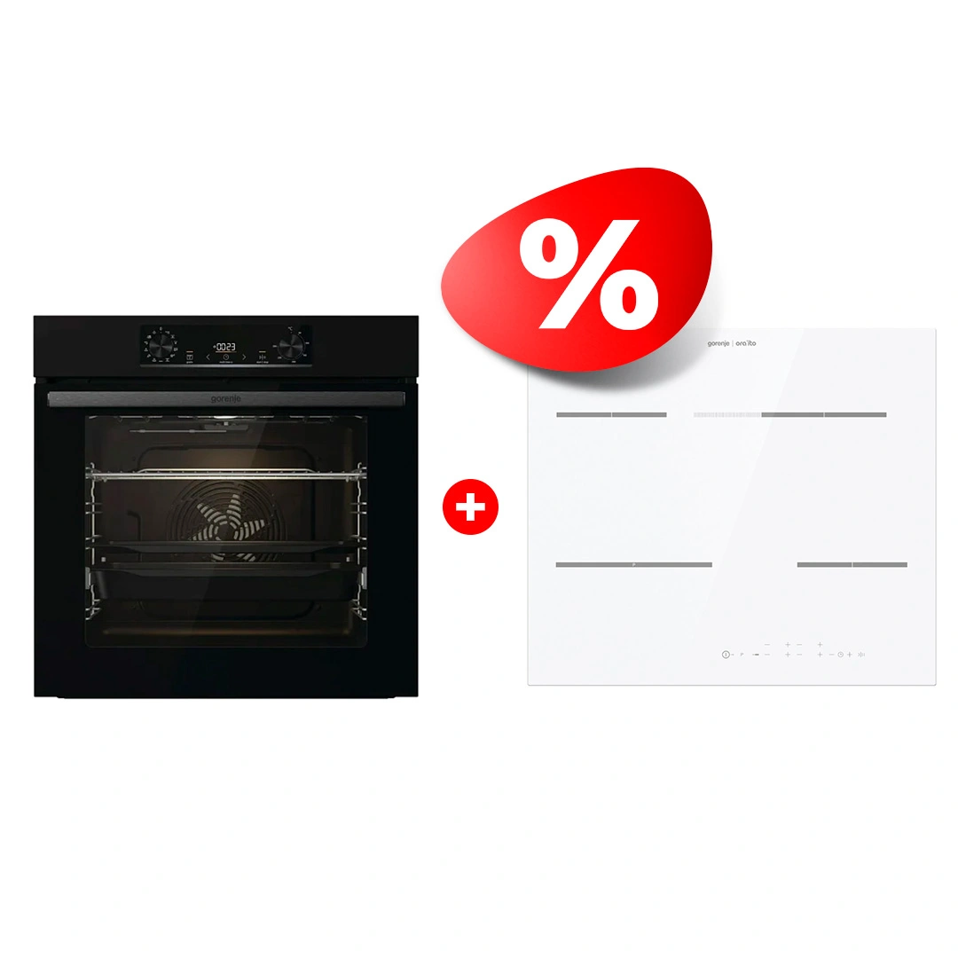 Комплект Электрическая варочная поверхность Gorenje + Встраиваемый духовой шкаф Gorenjie ECT648ORAW + BO6737E06B