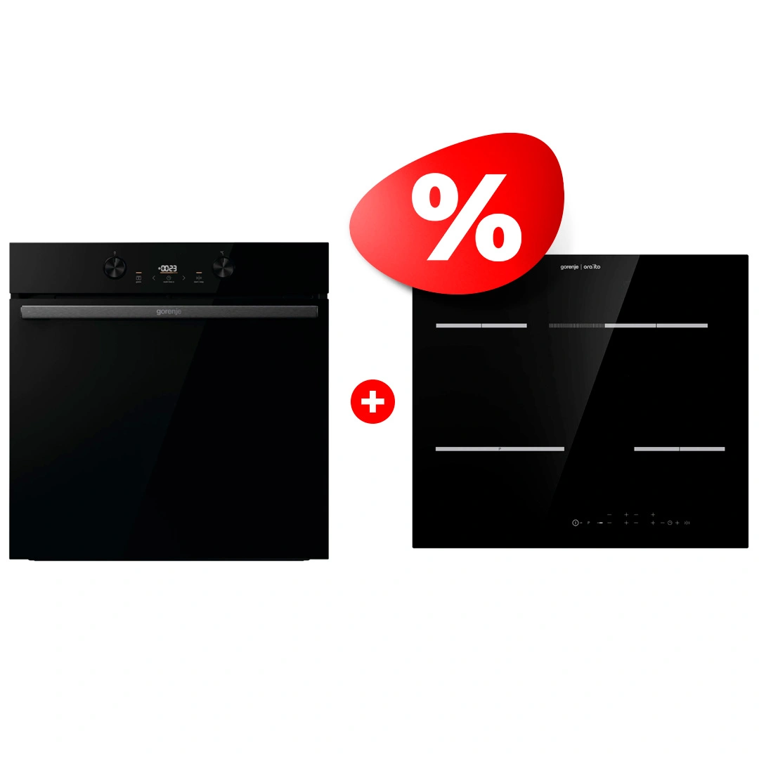 Комплект Электрическая варочная поверхность Gorenje + Духовой шкаф Gorenje ECT648ORAB + BOS6737E20FBG