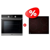 Жиынтық Стеклокерамическая варочная поверхность Haier HHY-C64NVTB + Біріктірілетін духовой шкаф Haier HOQ-K2ANN3BX 