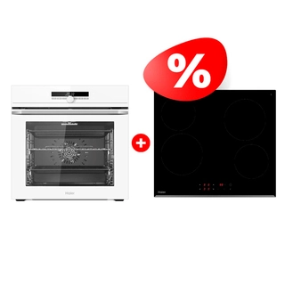 Жиынтық Haier шыны керамикалық плитасы HHY-C64RVB + Кіріктірілген тұмшапештер HOQ-F6CASGW 