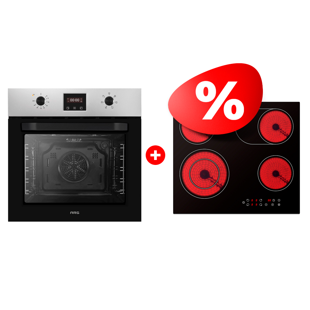 Комплект Стеклокерамическая варочная поверхность ARG YL-CF6601HD + Встраиваемый духовой шкаф ARG AD7006S05 