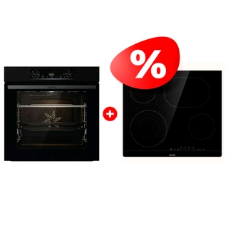 Комплект Электрическая варочная поверхность Gorenje ECT643BSC + Встраиваемый духовой шкаф Gorenjie BO6737E06B 