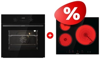 Комплект Электрическая варочная поверхность Gorenje ECT63ASC + Встраиваемый духовой шкаф Gorenje BO6737E02NBG 