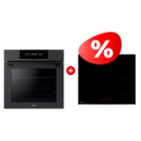 Комплект Стеклокерамическая варочная поверхность Haier HHY-C64RVB + Встраиваемый духовой шкаф Haier HOQ-F6QSN3DG 