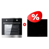 Комплект Стеклокерамическая варочная поверхность Haier HHY-C64ROVB + Встраиваемый духовой шкаф Haier HOX-P09CGBX 