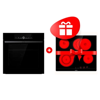 Жиынтық Gorenje электр пісіру беті ECT643BSC + Gorenje кіріктірілетін электр пеші BOS6747A01BG 