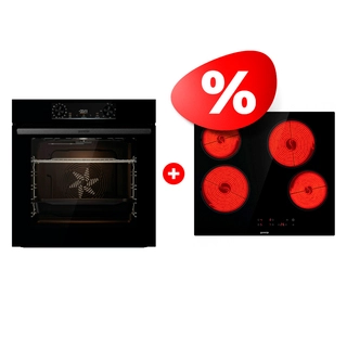 Комплект Стеклокерамическая варочная панель Gorenje ECT64BSCE + Встраиваемый духовой шкаф Gorenje BO6737E02BG 