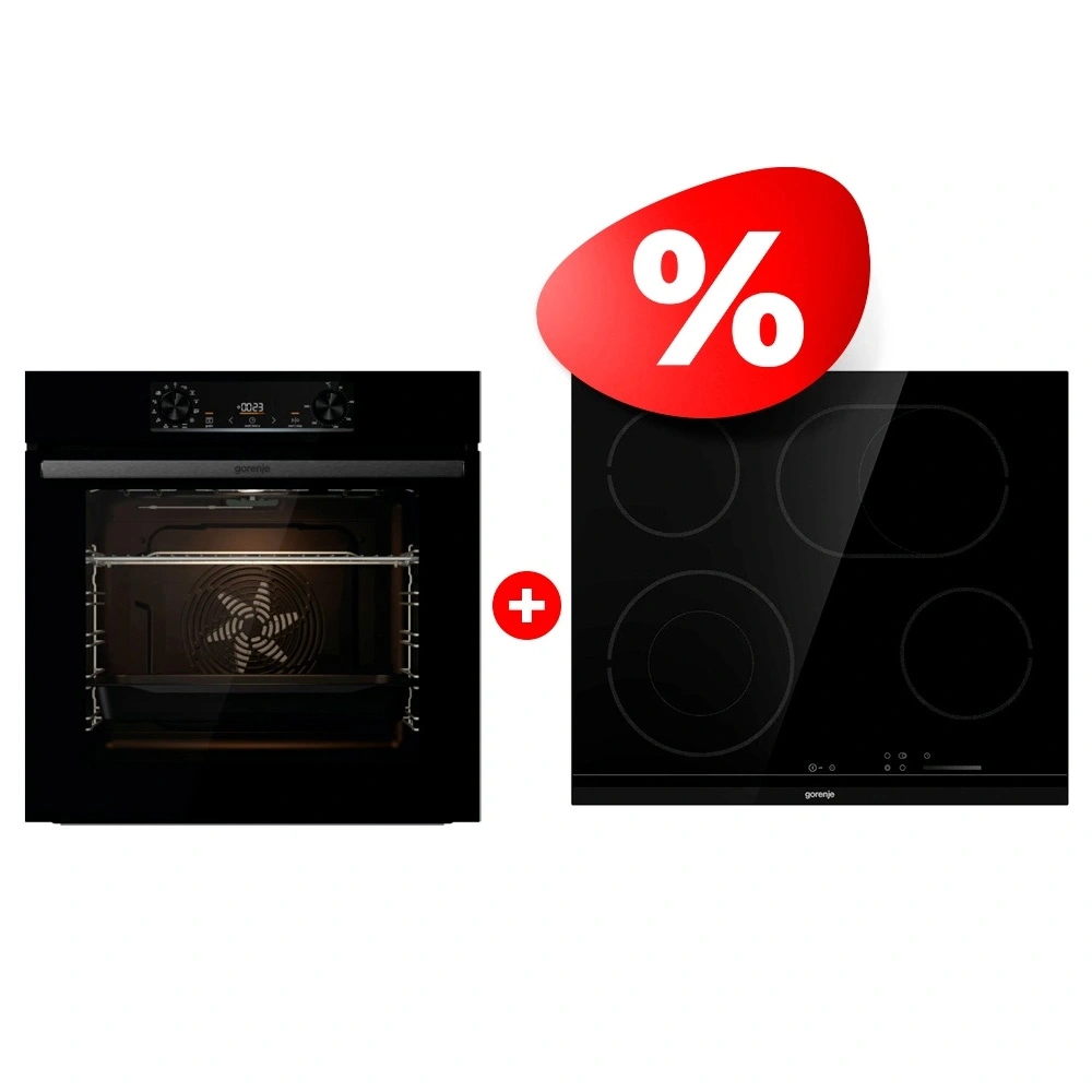 Комплект Электрическая варочная поверхность Gorenje ECS643BCSC + Встраиваемый духовой шкаф Gorenje BO6737E02BG 