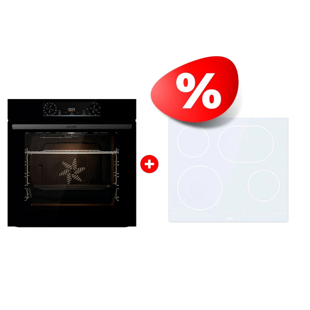 Комплект Электрическая варочная поверхность Gorenje ECT643SYW + Встраиваемый духовой шкаф Gorenje BO6737E02BG