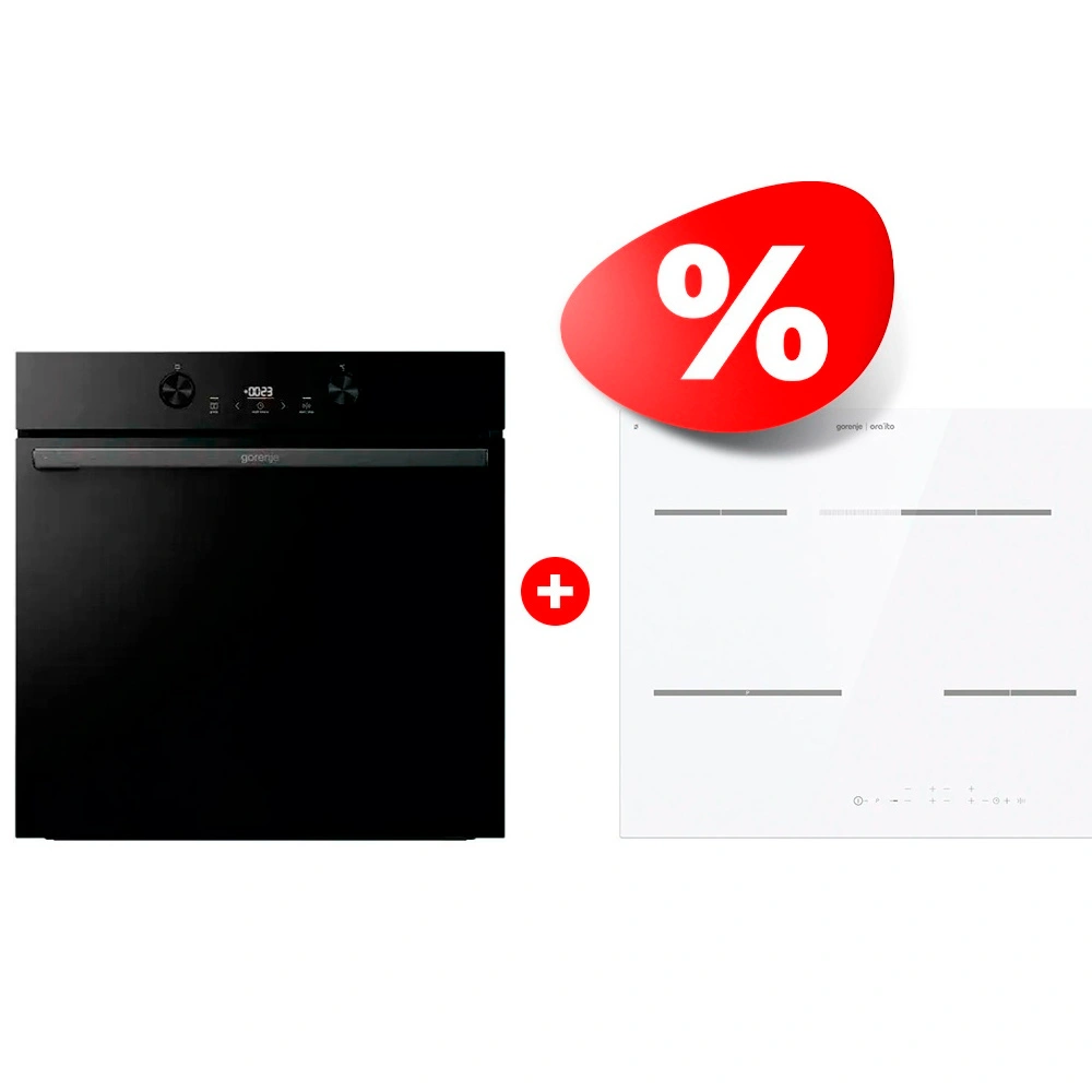 Жиынтық Gorenje электр пісіру беті ECT648ORAW + Встраиваемый духовой шкаф Gorenje BOS6737E05DBG 