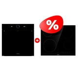 Жиынтық Стеклокерамическая варочная панель Gorenje ECT641BCSC + Встраиваемый духовой шкаф Gorenje BOS6737SYB 