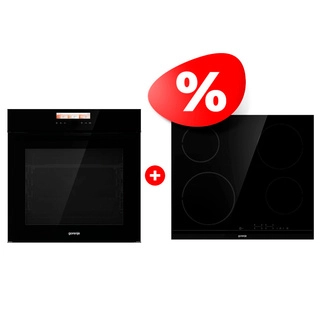 Комплект Стеклокерамическая варочная панель Gorenje ECT641BCSC + Встраиваемый духовой шкаф Gorenje BOP798S37BG