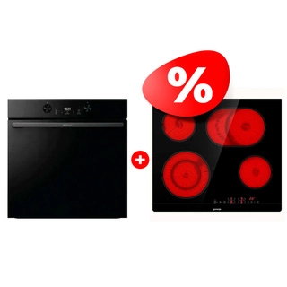 Жиынтық Gorenje электр пісіру беті ECT643BSC + Встраиваемый духовой шкаф Gorenje BOS6737E05DBG 