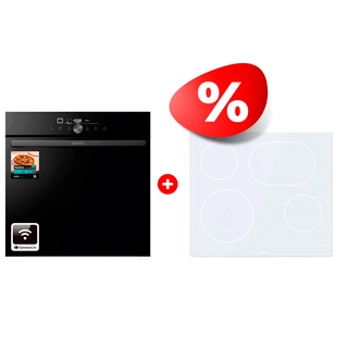 Комплект Электрическая варочная поверхность Gorenje ECT643SYW + Встраиваемый духовой шкаф Gorenje GO66E PIZZA350C