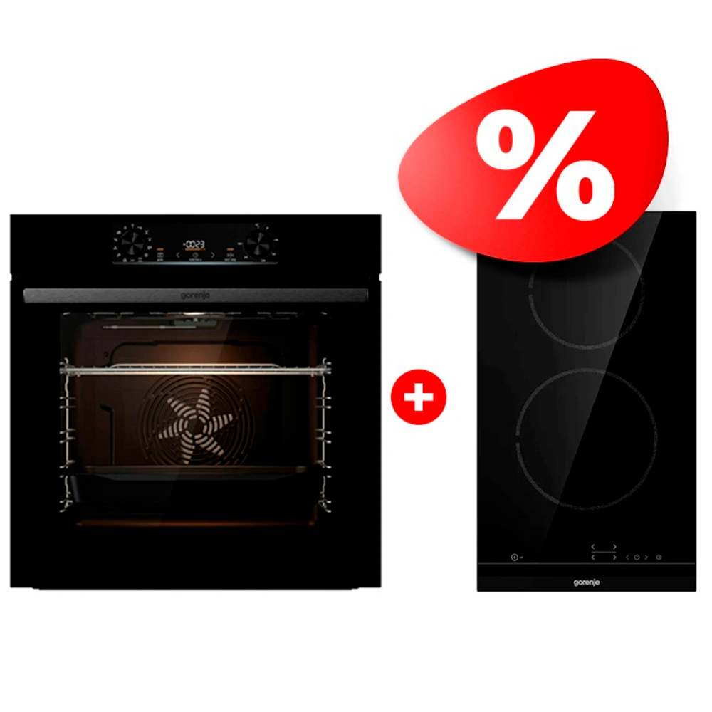 Комплект Электрическая варочная панель Gorenje ECT321BCSC + Встраиваемый духовой шкаф Gorenje BO6737E02BG