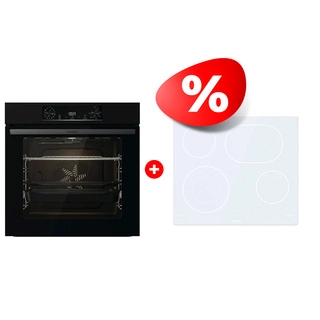 Жиынтық Gorenje электр пісіру беті ECT643SYW + Gorenjie электр пеші BO6737E06B 