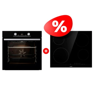 Жиынтық Стеклокерамическая варочная панель Gorenje ECT641BCSC + Встраиваемый духовой шкаф Gorenje BOSX6737E03B 