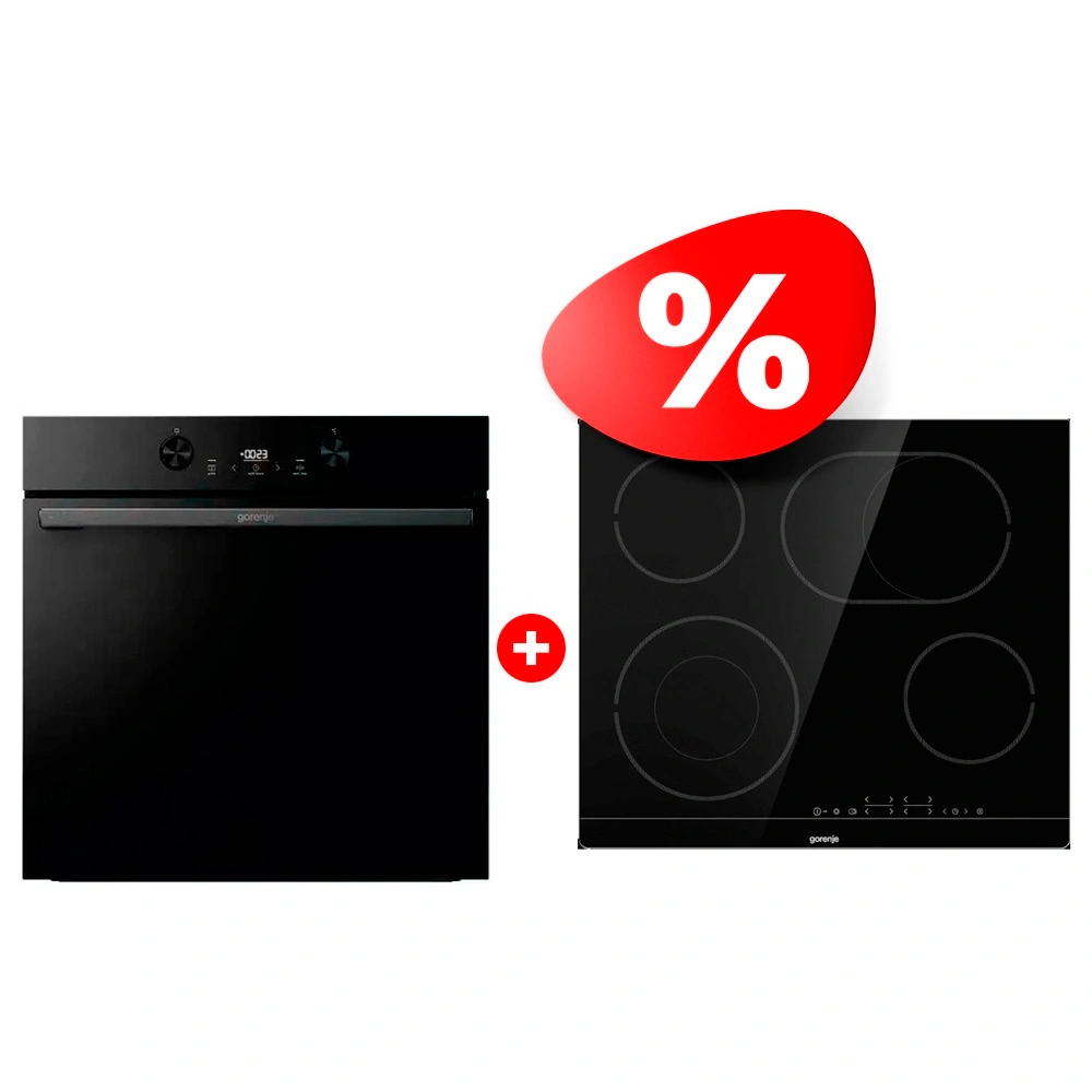 Комплект Стеклокерамическая варочная панель Gorenje CT43SC + Встраиваемый духовой шкаф Gorenje BOS6737E05DBG