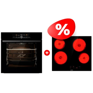 Комплект Стеклокерамическая варочная панель Gorenje ECT64BSCE + Встраиваемый духовой шкаф Gorenje BPS6747A06BG
