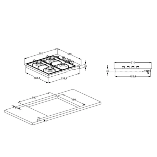 Beko газ пісіру беті HIZG 64125 CR - фото 3