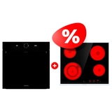 Жиынтық Gorenje электр пісіру беті ECT641BX + Встраиваемый духовой шкаф Gorenje BOS6737SYB 