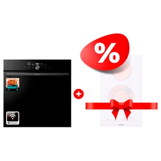 Комплект Электрическая варочная поверхность Gorenje ECT322WCS + Встраиваемый духовой шкаф Gorenje GO66E PIZZA350C